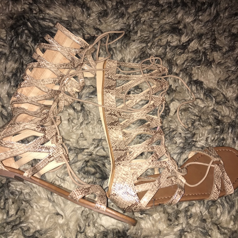 Gladiator tie up sandals
